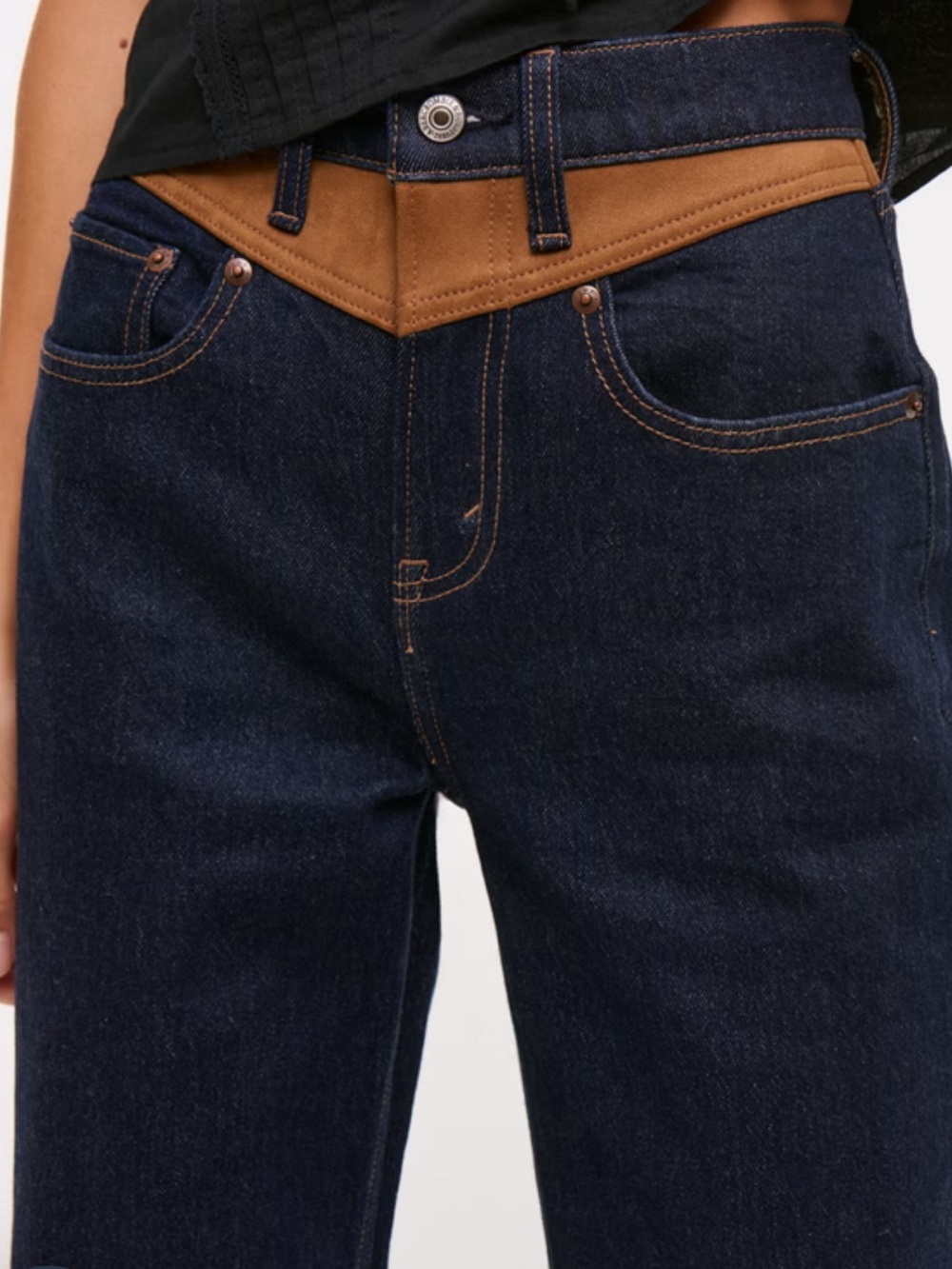 High Rise 90s Relaxed Vegan Suede Jeans